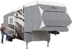 Classic Accessories - Polypropylene RV Protective Cover - 23 to 26' Long x 122" High, Gray and White - Benchmark Tooling