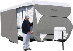 Classic Accessories - Polypropylene RV Protective Cover - 20' Long x 118" High, Gray and White - Benchmark Tooling