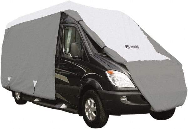 Classic Accessories - Polypropylene RV Protective Cover - 25 to 27' Long x 117" High, Gray and White - Benchmark Tooling