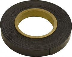 Mag-Mate - 300" Long x 1/2" Wide x 1/16" Thick Flexible Magnetic Strip - 6 Lb Max Pull Force, 3 Linear Ft/Lb Magnetic Pull Force, Plain Back, Dark Brown - Benchmark Tooling