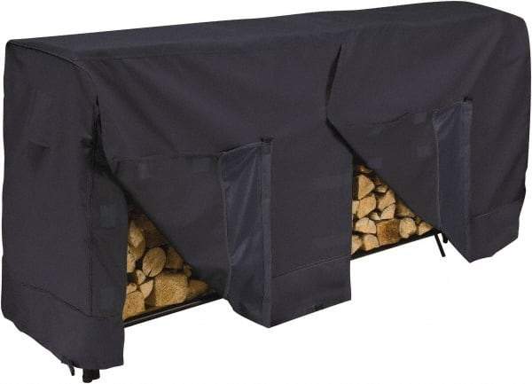 Classic Accessories - Polyester Log Rack Protective Cover - 96 x 24 x 42", Black - Benchmark Tooling