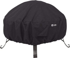 Classic Accessories - Polyester Fire Pit Protective Cover - 30" Diam x 12" High, Black - Benchmark Tooling