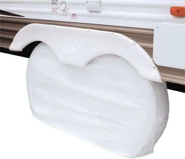 Classic Accessories - Polyvinyl Chloride RV Protective Cover - 27 to 30" Diam 8" Wide, Snow White - Benchmark Tooling