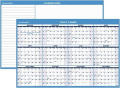 AT-A-GLANCE - 1 Sheet, 48 x 32", Erasable Wall Planner - Blue & White - Benchmark Tooling