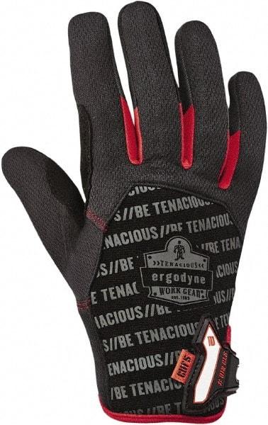 Ergodyne - Size L (9), ANSI Cut Lvl A4, Puncture Lvl 3, Abrasion Lvl 3, Armortex Cut Resistant Gloves - Hook & Loop Cuff, Black, Paired - Benchmark Tooling