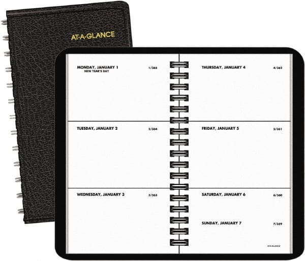 AT-A-GLANCE - 52 Sheet, 2-1/2 x 4-1/2", Weekly Planner - Black - Benchmark Tooling