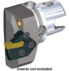 Kennametal - A3 & A4 Modular Blade Insert, 66.5mm Head Length, Modular Grooving Blade Holder Head - Right Hand Cut, System Size KM80ATC, Through Coolant, Series KGMS - Benchmark Tooling