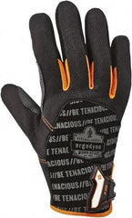 Ergodyne - Size M (8) Polyester Blend Work Gloves - For Mechanic's & Lifting, Uncoated, Hook & Loop Cuff, Full Fingered, Black, Paired - Benchmark Tooling