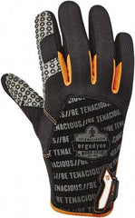 Ergodyne - Size 2XL (11) Polyester Blend Work Gloves - For Mechanic's & Lifting, Uncoated, Hook & Loop Cuff, Full Fingered, Black, Paired - Benchmark Tooling