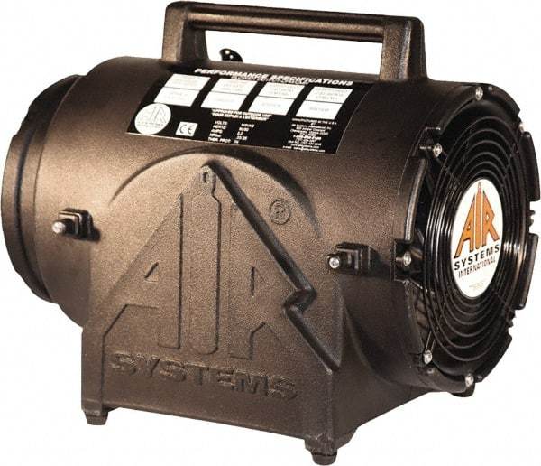 AIR Systems - 8" Inlet, Electric AC Contractor Grade Axial Fan - 0.33 hp, 823 CFM (Free Air), Explosion Proof, 220 Max Voltage Rating - Benchmark Tooling