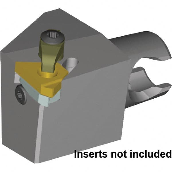 Kennametal - Insert Style LT16ER, 25mm Head Length, Left Hand Cut, External Modular Threading Cutting Unit Head - System Size KM20, 17mm Center to Cutting Edge, Series LT Threading - Benchmark Tooling