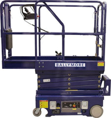 Ballymore - Cherry Pickers (Personal Lifts) Type: Drivable Mini Scissor Lift Type of Power: 12V DC - Benchmark Tooling