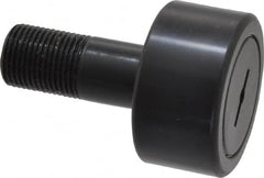 Accurate Bushing - 1-7/8" Roller Diam x 1" Width, 3/4" Stud Diam x 1-3/4" Length, Stud Cam Follower - Steel, 7/8" Thread Length, 3/4-16 Thread, 2-3/4" OAL, 7,870 Lb Dynamic Cap, 7,950 Lb Static Cap - Benchmark Tooling