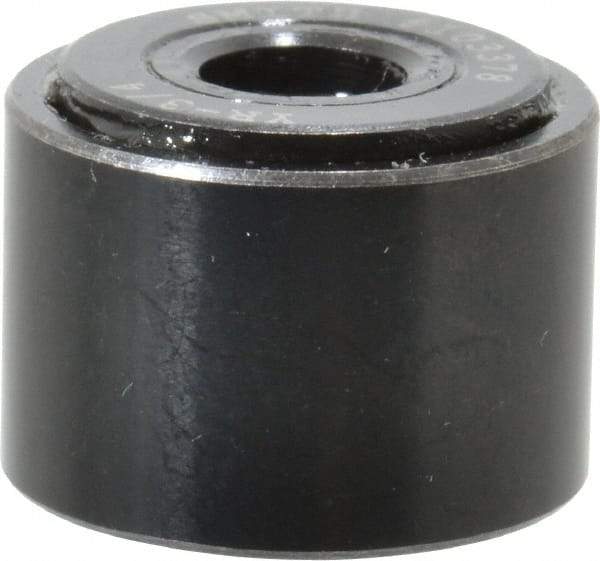 Accurate Bushing - 1/4" Bore, 3/4" Roller Diam x 1/2" Roller Width, Steel Yoke Cam Follower - 2,140 Lb Dynamic Load Capacity, 9/16" Overall Width - Benchmark Tooling