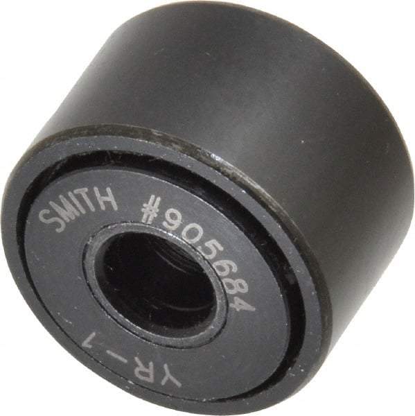 Accurate Bushing - 5/16" Bore, 1" Roller Diam x 5/8" Roller Width, Steel Yoke Cam Follower - 3,030 Lb Dynamic Load Capacity, 11/16" Overall Width - Benchmark Tooling