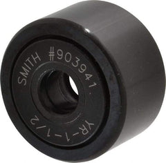 Accurate Bushing - 7/16" Bore, 1-1/2" Roller Diam x 7/8" Roller Width, Steel Yoke Cam Follower - 5,560 Lb Dynamic Load Capacity, 15/16" Overall Width - Benchmark Tooling