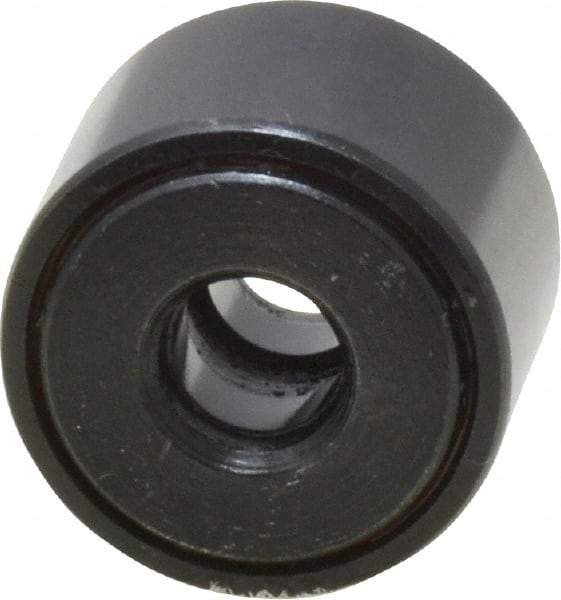 Accurate Bushing - 1/4" Bore, 3/4" Roller Diam x 1/2" Roller Width, Steel Yoke Cam Follower - 2,140 Lb Dynamic Load Capacity, 9/16" Overall Width - Benchmark Tooling