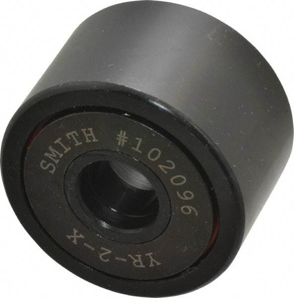 Accurate Bushing - 5/8" Bore, 2" Roller Diam x 1-1/4" Roller Width, Steel Yoke Cam Follower - 10,370 Lb Dynamic Load Capacity, 1-5/16" Overall Width - Benchmark Tooling