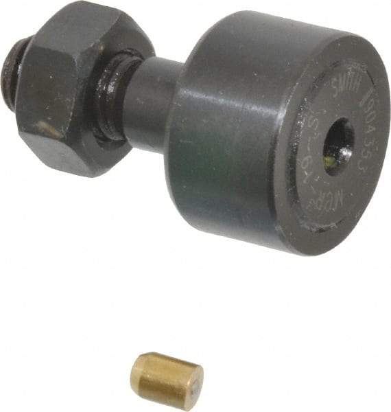 Accurate Bushing - 19mm Roller Diam x 11mm Width, 8mm Stud Diam x 20mm Length, Sealed Stud Cam Follower - Steel, 10mm Thread Length, M8x1.25 Thread, 32mm OAL, 4,250 N Dynamic Cap, 4,600 N Static Cap - Benchmark Tooling