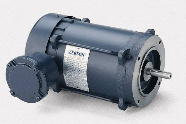 Leeson - 1/2 hp Explosion Proof Motor - F56C NEMA Frame, 208-230/460 Volts, 67% Efficiency at Full Load - Benchmark Tooling