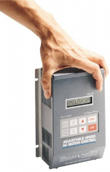 Leeson - 115/230 Volt, 1 hp, Frequency Drive, Inverter & Speed Control - 6.12" Wide x 4.22" Deep x 7-1/2" High - Benchmark Tooling