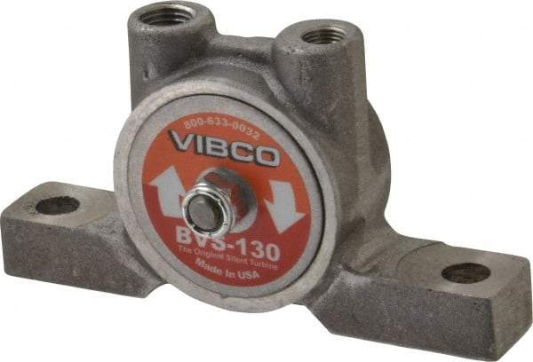 Vibco - 75 Lb. Force, 5-1/2 Cubic Feet per Minute, 10,500 RPM, 67 Decibel, Pneumatic Vibrator - 4-7/8" Long x 1-7/8" Wide x 2-3/4" High, 1/8 Port Inlet, 1/4 Port Outlet - Benchmark Tooling