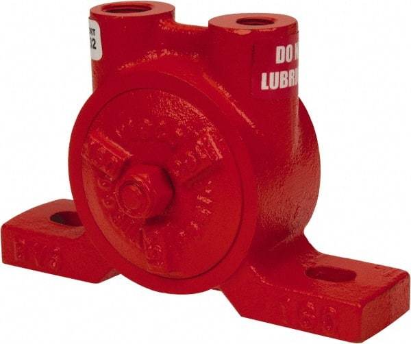 Vibco - 160 Lb. Force, 8 Cubic Feet per Minute, 11,000 RPM, 70 Decibel, Pneumatic Vibrator - 5-3/16" Long x 2-3/4" Wide x 3-7/16" High, 1/4 Port Inlet, 3/8 Port Outlet - Benchmark Tooling