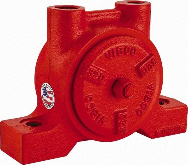 Vibco - 600 Lb. Force, 10 Cubic Feet per Minute, 6,800 RPM, 70 Decibel, Pneumatic Vibrator - 6" Long x 4" Wide x 4-7/8" High, 3/8 Port Inlet, 1/2 Port Outlet - Benchmark Tooling