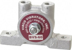 Vibco - 20 Lb. Force, 4 Cubic Feet per Minute, 12,000 RPM, 66 Decibel, Pneumatic Vibrator - 3-7/8" Long x 1-3/16" Wide x 2-3/8" High, 1/8 Port Inlet, 1/8 Port Outlet - Benchmark Tooling