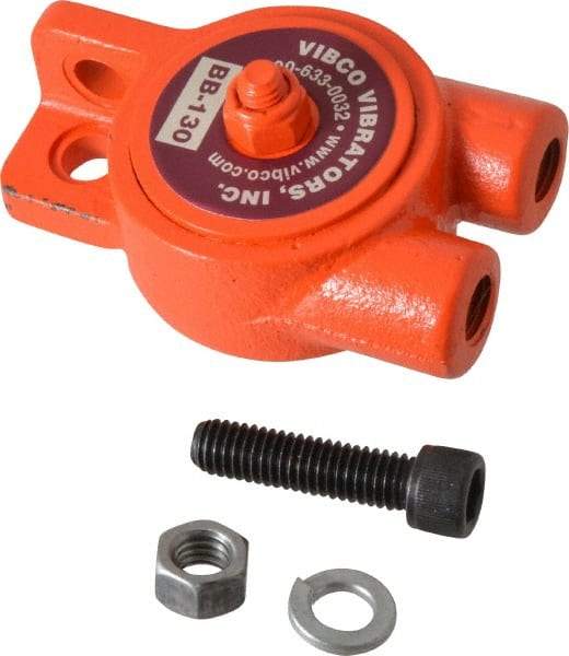 Vibco - 80 Lb. Force, 7-1/2 Cubic Feet per Minute, 19,000 RPM, 72 Decibel, Pneumatic Vibrator - 3-3/4" Long x 1-15/16" Wide x 2-1/4" High, 1/4 Port Inlet, 1/4 Port Outlet - Benchmark Tooling