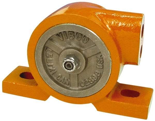 Vibco - 650 Lb. Force, 17 Cubic Feet per Minute, 10,000 RPM, 78 Decibel, Pneumatic Vibrator - 5-9/16" Long x 1-1/2" Wide x 4-3/4" High, 3/8 Port Inlet, 3/8 Port Outlet - Benchmark Tooling