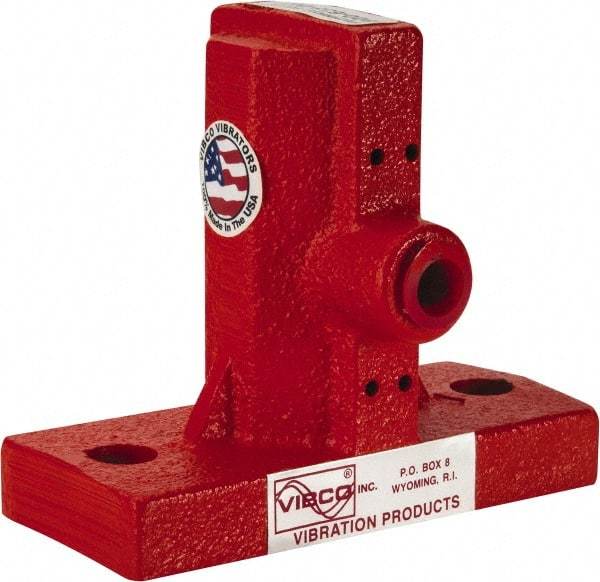 Vibco - 3-1/2 Cubic Feet per Minute, 10,500 RPM, 95 Decibel, Pneumatic Vibrator - 4-1/2" Long x 2" Wide x 3-7/8" High, 9/16 Port Inlet, 1/4 Port Outlet - Benchmark Tooling