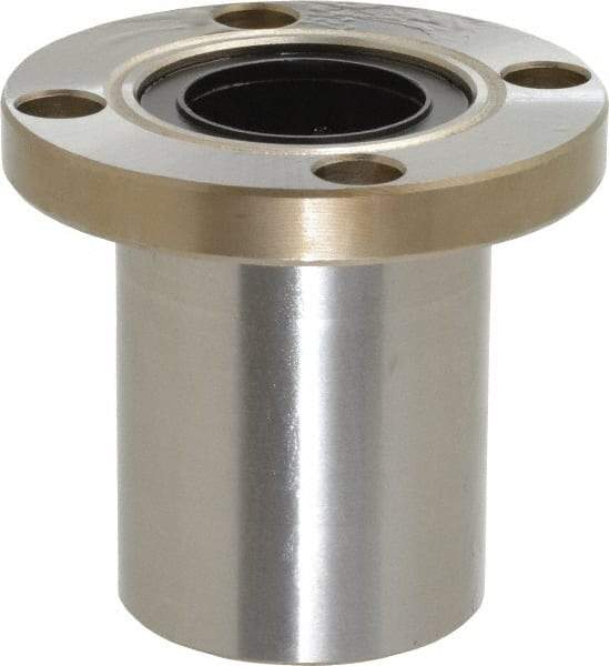 Value Collection - 1" ID, Round Flanged Single Linear Bearing - 1-9/16" OD - Benchmark Tooling