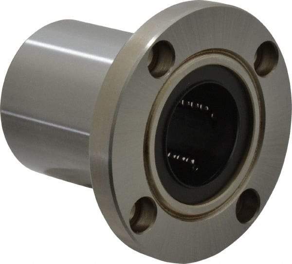 Value Collection - 1-1/4" ID, Round Flanged Single Linear Bearing - 2" OD - Benchmark Tooling