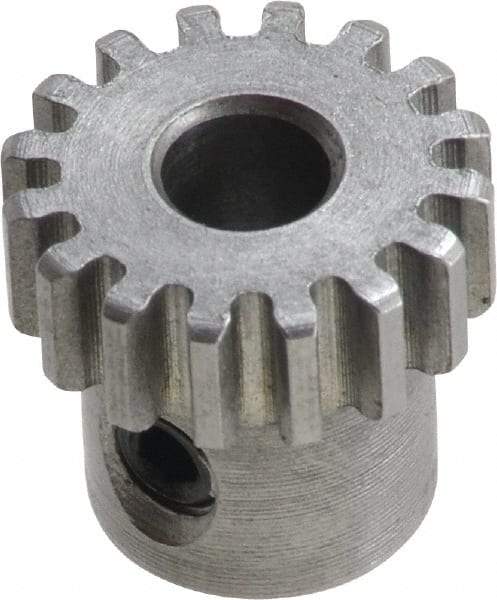 Boston Gear - 6 Pitch, 2.333" Pitch Diam, 14 Tooth Spur Gear - 1-1/2" Face Width, 1" Bore Diam, 1.79" Hub Diam, 14.5° Pressure Angle, Steel - Benchmark Tooling