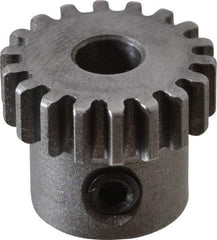 Boston Gear - 32 Pitch, 9/16" Pitch Diam, 18 Tooth Spur Gear - 0.188" Face Width, 3/16" Bore Diam, 0.45" Hub Diam, 14.5° Pressure Angle, Steel - Benchmark Tooling