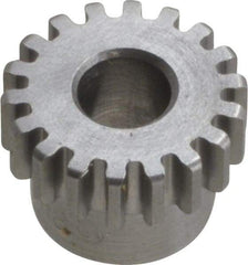 Boston Gear - 24 Pitch, 0.833" Pitch Diam, 18 Tooth Spur Gear - 1/4" Face Width, 5/16" Bore Diam, 0.7" Hub Diam, 14.5° Pressure Angle, Steel - Benchmark Tooling