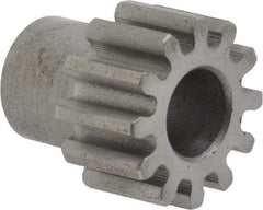 Boston Gear - 20 Pitch, 0.6" Pitch Diam, 12 Tooth Spur Gear - 3/8" Face Width, 5/16" Bore Diam, 0.46" Hub Diam, 14.5° Pressure Angle, Steel - Benchmark Tooling