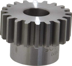 Boston Gear - 16 Pitch, 1-1/4" Pitch Diam, 20 Tooth Spur Gear - 1/2" Face Width, 1/2" Bore Diam, 0.96" Hub Diam, 14.5° Pressure Angle, Steel - Benchmark Tooling