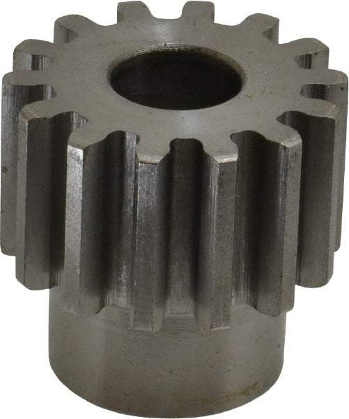 Boston Gear - 12 Pitch, 1.167" Pitch Diam, 14 Tooth Spur Gear - 3/4" Face Width, 1/2" Bore Diam, 0.92" Hub Diam, 14.5° Pressure Angle, Steel - Benchmark Tooling