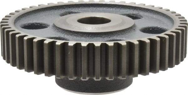 Boston Gear - 12 Pitch, 4" Pitch Diam, 48 Tooth Spur Gear - 3/4" Face Width, 3/4" Bore Diam, 1-3/4" Hub Diam, 14.5° Pressure Angle, Steel - Benchmark Tooling