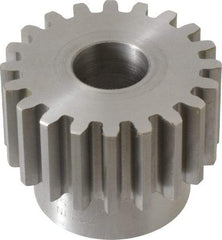 Boston Gear - 10 Pitch, 2" Pitch Diam, 20 Tooth Spur Gear - 1" Face Width, 3/4" Bore Diam, 1.62" Hub Diam, 14.5° Pressure Angle, Steel - Benchmark Tooling