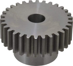 Boston Gear - 10 Pitch, 3" Pitch Diam, 30 Tooth Spur Gear - 1" Face Width, 3/4" Bore Diam, 2.02" Hub Diam, 14.5° Pressure Angle, Steel - Benchmark Tooling