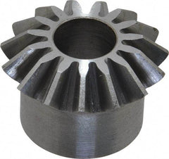 Boston Gear - 12 Pitch, 1-1/4" Pitch Diam, 15 Tooth Miter Gear - 0.29" Face Width, 1/2" Bore Diam, 1" Hub Diam, 20° Pressure Angle, Steel - Benchmark Tooling