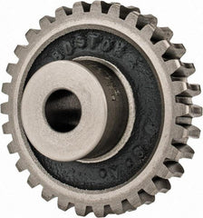 Boston Gear - 12 Pitch, 2-1/2" Pitch Diam, 30 Tooth Worm Gear - 1/2" Bore Diam, 14.5° Pressure Angle, Cast Iron - Benchmark Tooling