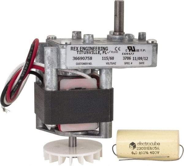 Made in USA - 115 Volt, 10 RPM, 340:1 Gear Ratio, CM Reversible Gearmotor - 50 Torque - Benchmark Tooling