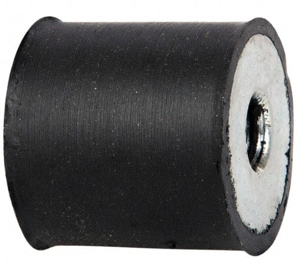 Tech Products - 65 Lb Capacity, 5/16-18 Plate/Plate Vibration Isolator - 1" Diam, 1" High - Benchmark Tooling