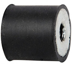 Tech Products - 65 Lb Capacity, 5/16-18 Plate/Plate Vibration Isolator - 1" Diam, 1" High - Benchmark Tooling