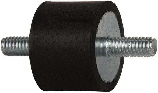 Tech Products - 125 Lb Capacity, 5/16-18 Stud/Stud Vibration Isolator - 1-3/8" Diam, 1" High - Benchmark Tooling