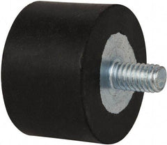 Tech Products - 135 Lb Capacity, 5/16-18 Plate/Stud Vibration Isolator - 1-1/2" Diam, 1" High - Benchmark Tooling